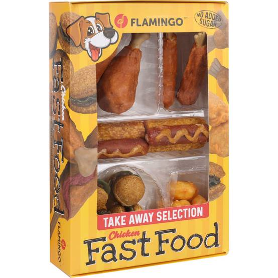 Flamingo - Friandises Fast Food Boîte à emporter 260 g pour chien - Image 1
