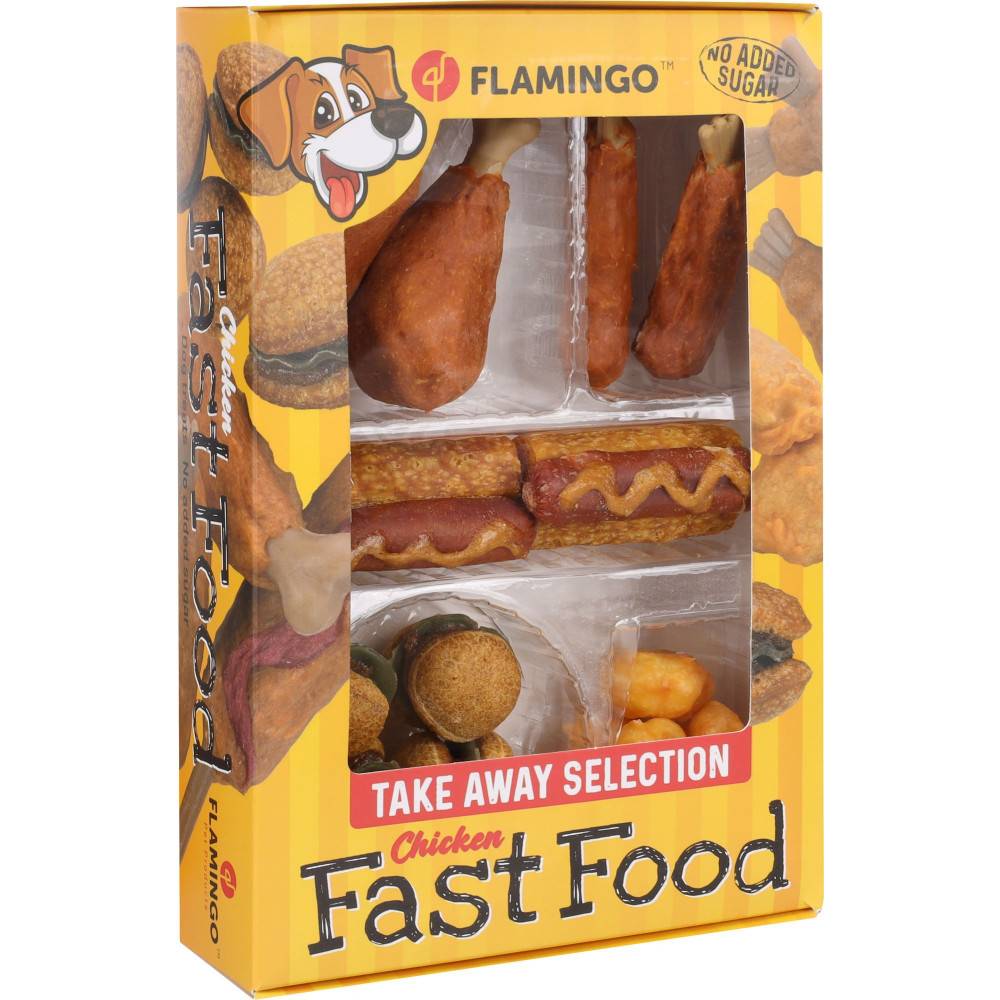 Flamingo - Friandises Fast Food Boîte à emporter 260 g pour chien - Image 1