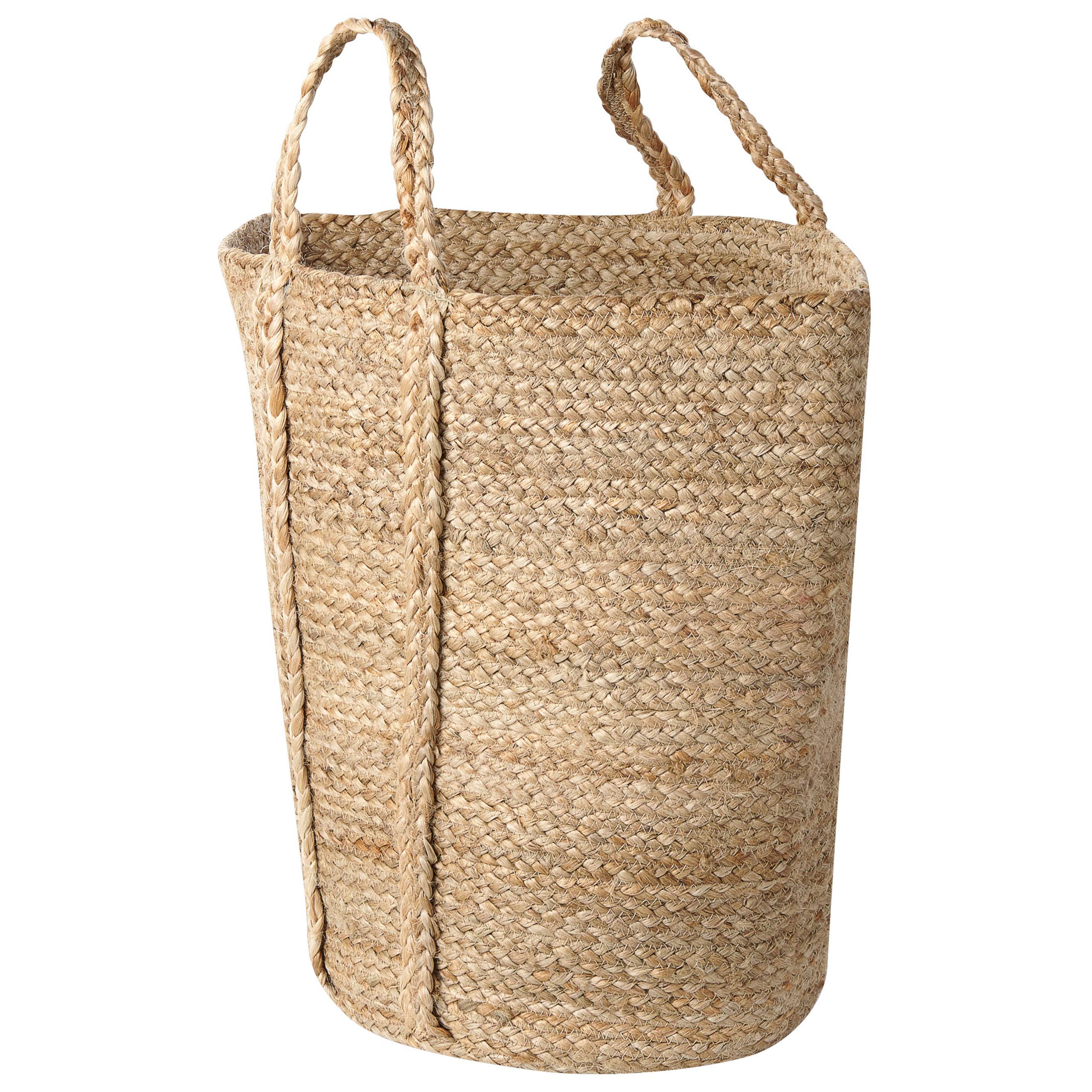 Beliani - Paniers Naturel en Jute 50 cm Ronds Faits Main Rangement Intérieur pour Linge Facile à Entretenir Lot de 2 - Imagen 5