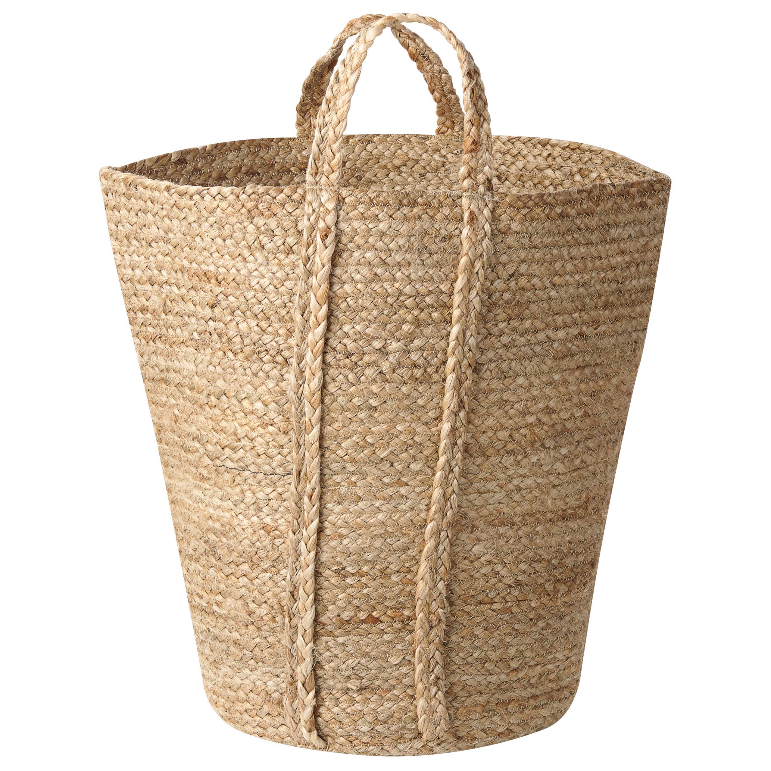 Beliani - Paniers Naturel en Jute 50 cm Ronds Faits Main Rangement Intérieur pour Linge Facile à Entretenir Lot de 2 - Imagen 4