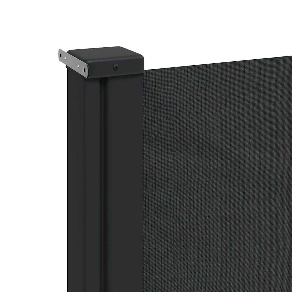 Auvent latéral rétractable polyester et acier noir 500 x 160 cm - PANGIVO - Image 7