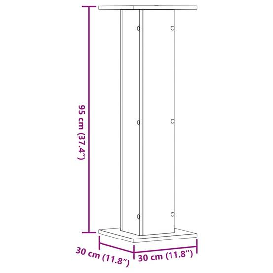Vidaxl - Supports pour plantes 2 pcs sonoma gris bois d'ingénierie vidaXL 3307878 - Image 3