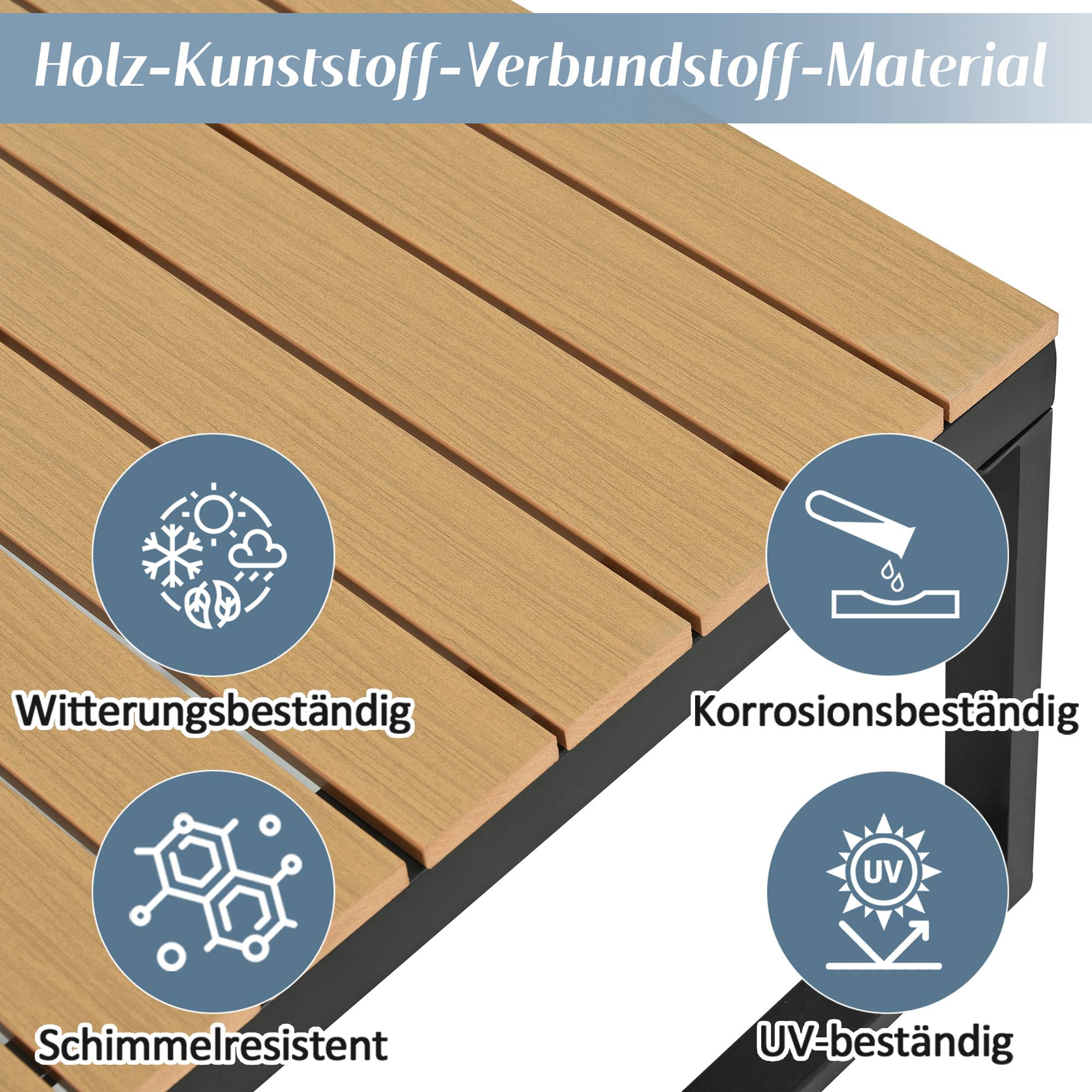 ComfortXL - Salon de jardin modulable en acier terrasse dossier inclinable gris et noir - ComfortXL Outdoor Living - Image 6