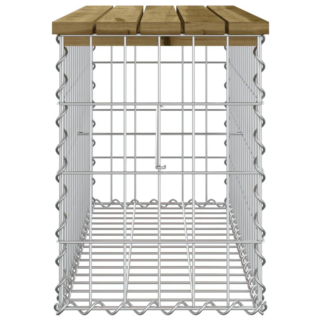 Maison Chic - Banc de jardin - Banc d'extérieur - Banquette design gabion 83x31,5x42 cm bois de pin imprégné - Imagen 4