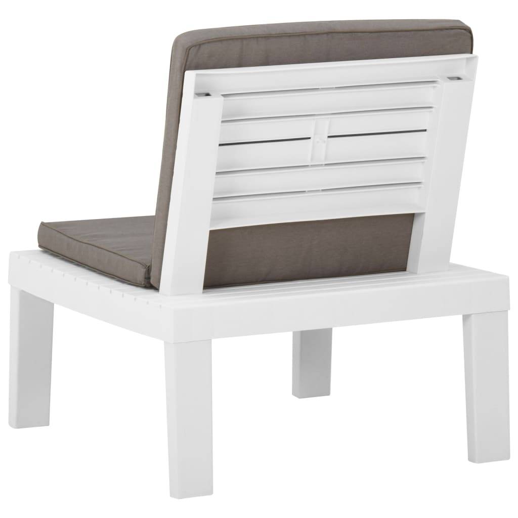 ComfortXL - Salon de jardin 4p Plastique avec Coussins pour Terrasse Balcon Blanc – ComfortXL Outdoor Living - Image 5