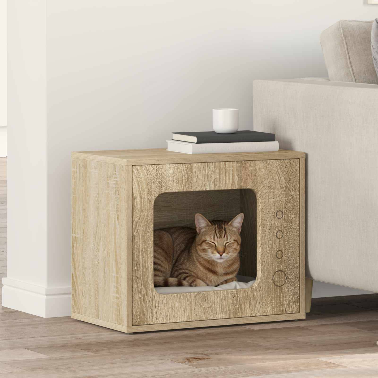Chatiere bois marron  51 x 30 x 42,5 cm  - Prolenta premium p332.8 - Image 2