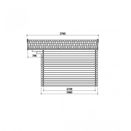 Abri de jardin Servoz en bois 7.44 m², Toiture Shingle vert, Plancher Oui - Imagen 3