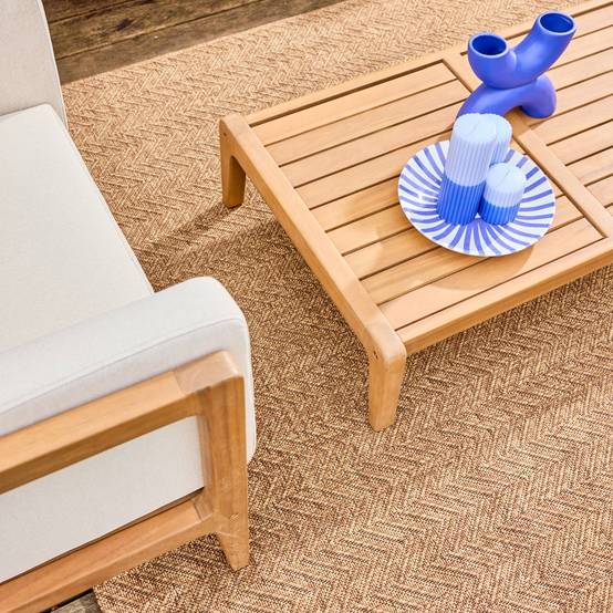 sweeek - Salon de jardin bois d'acacia 4 places naturel - Oruni | sweeek - Image 6