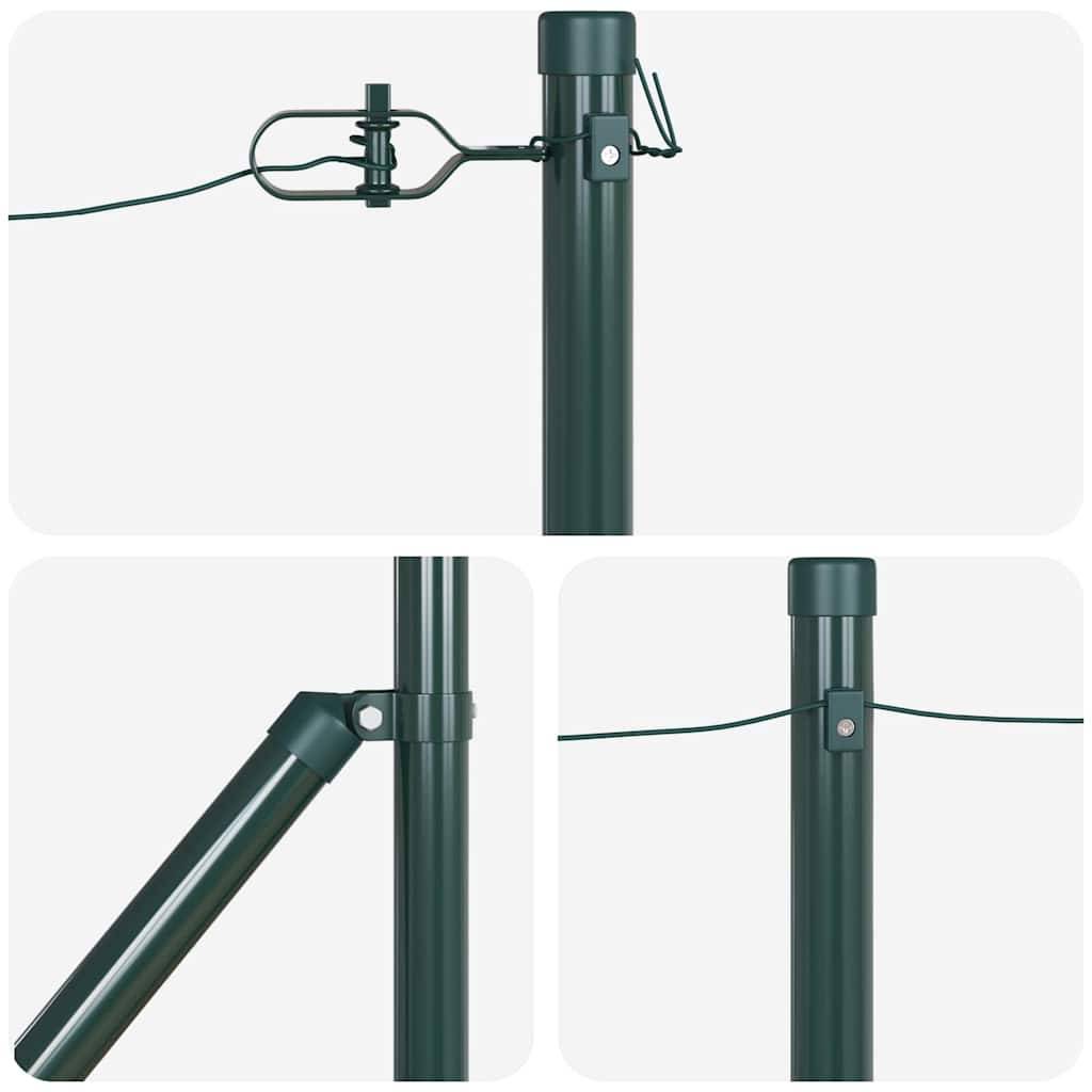 Poteau clôture acier vert 60 x 3.2 cm, Poids :11.8kg - PANGIVO - Image 6