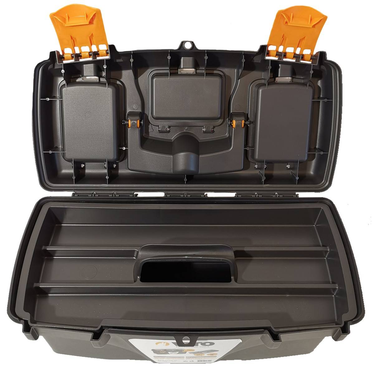 Boite à outils 16" Mallette de bricolage 410 x 209 x 195 mm 2 organiseurs et porte outils Amovible VITO - Imagen 2