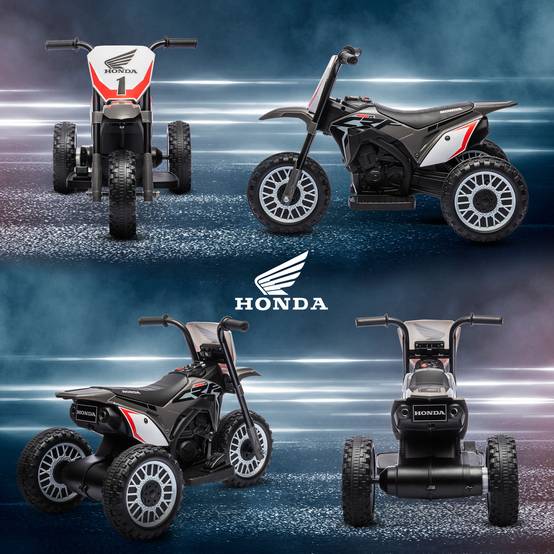 Moto cross éléctrique pour enfant licence Honda CRF450RL 3 roues batterie 6V enfants 18-36 mois gris - Image 10