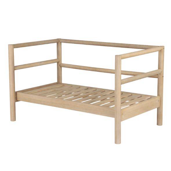 Beau Rivage - Canapé de jardin SAMOA 2 places en bois d'acacia blanchi FSC et coussins beige Beau Rivage - Imagen 6