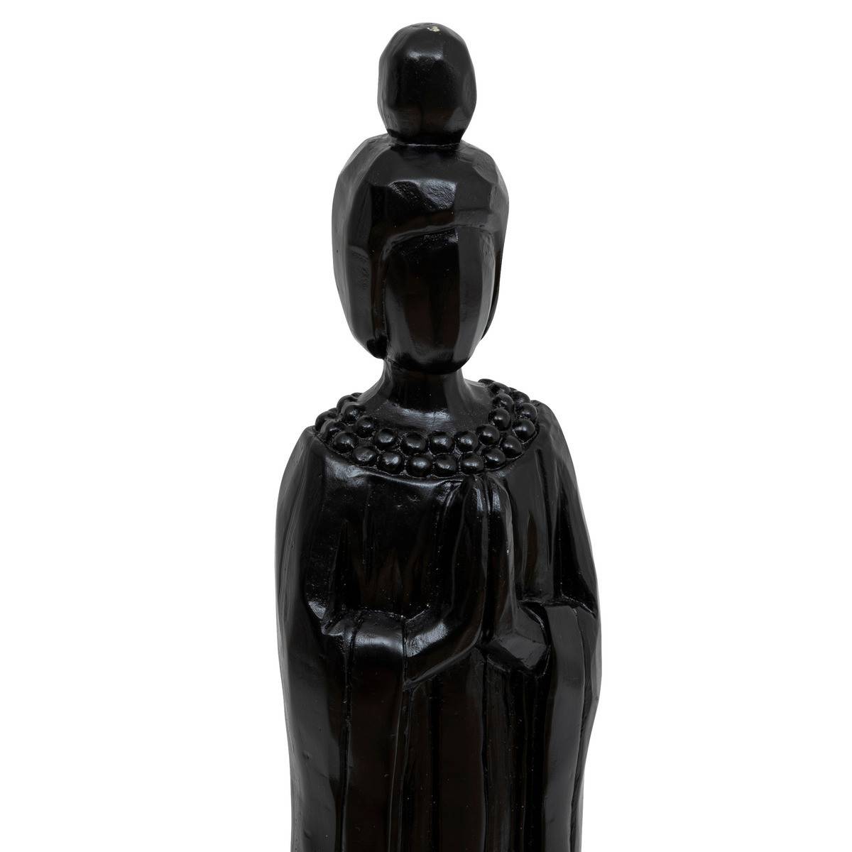 Objet déco Statuette Femme en résine Noir mat finement sculptée H 58 cm - Imagen 2