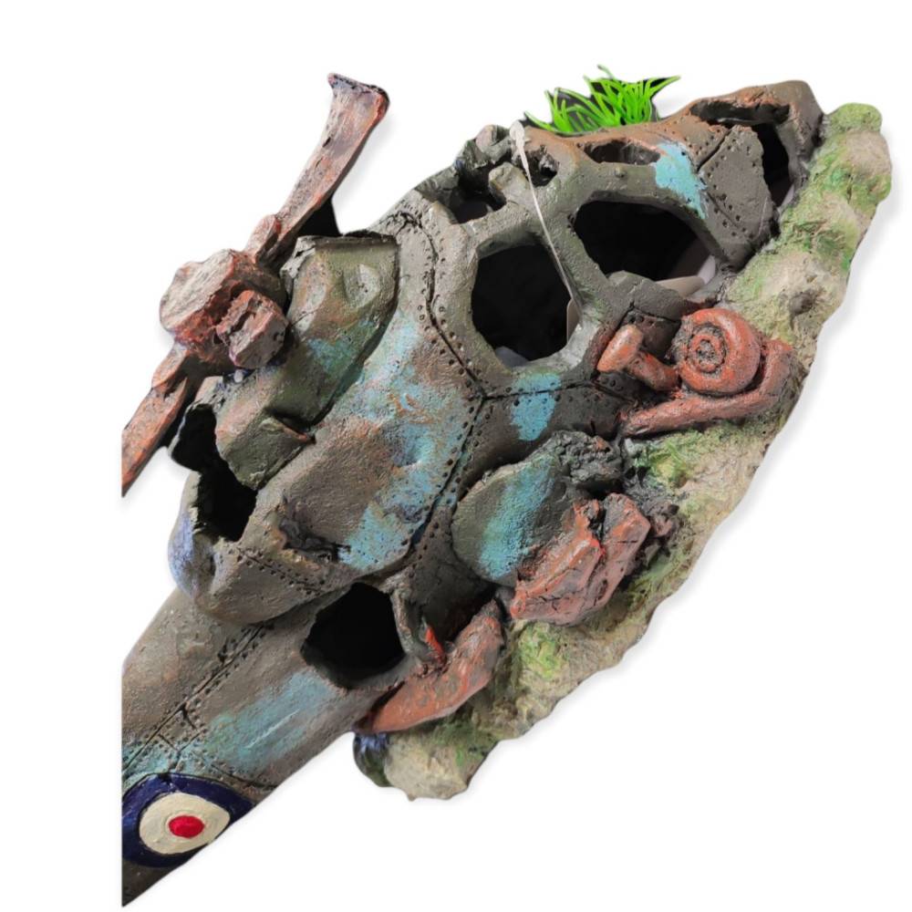 Hélicoptère AZUR, 38.5 x 13 x 15 cm, décoration aquarium. - Imagen 3