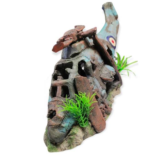 Hélicoptère AZUR, 38.5 x 13 x 15 cm, décoration aquarium. - Image 6