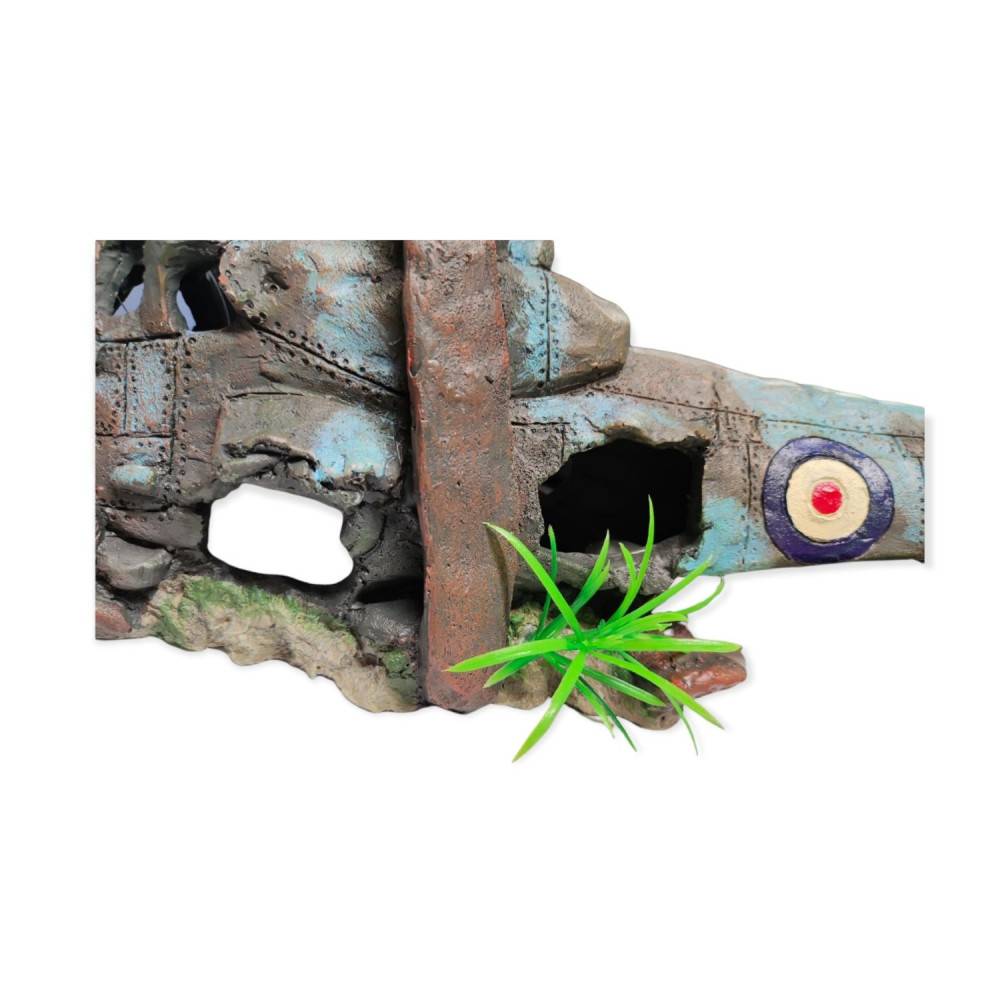 Hélicoptère AZUR, 38.5 x 13 x 15 cm, décoration aquarium. - Image 5