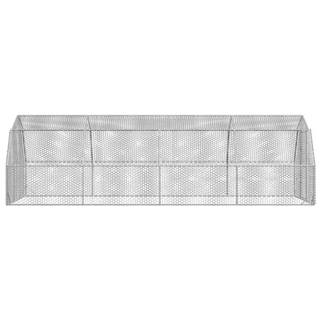 Enclos poulailler extérieur 20 m² acier galvanisé parc grillagé volailles Argent – ComfortXL Outdoor Living - Image 4