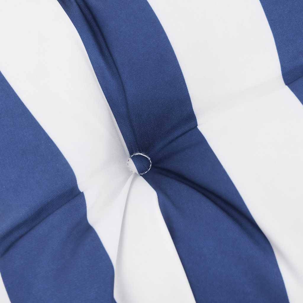 Coussins de banc de jardin lot de 2 | Coussins d'extérieur rayures bleues et blanches Maison Chic - Image 6