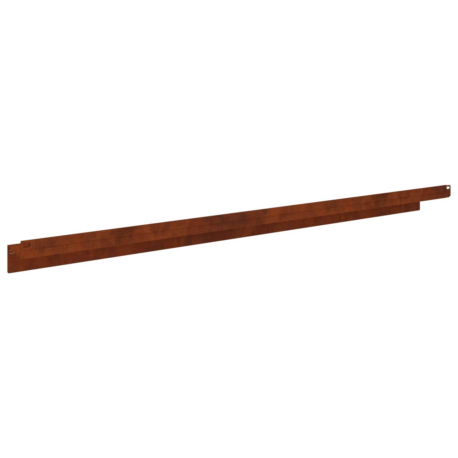 Bordure de jardin acier aménagement extérieur séparation 20 pcs 100x10x8 cm Marron rouille - ComfortXL Outdoor Living - Image 5