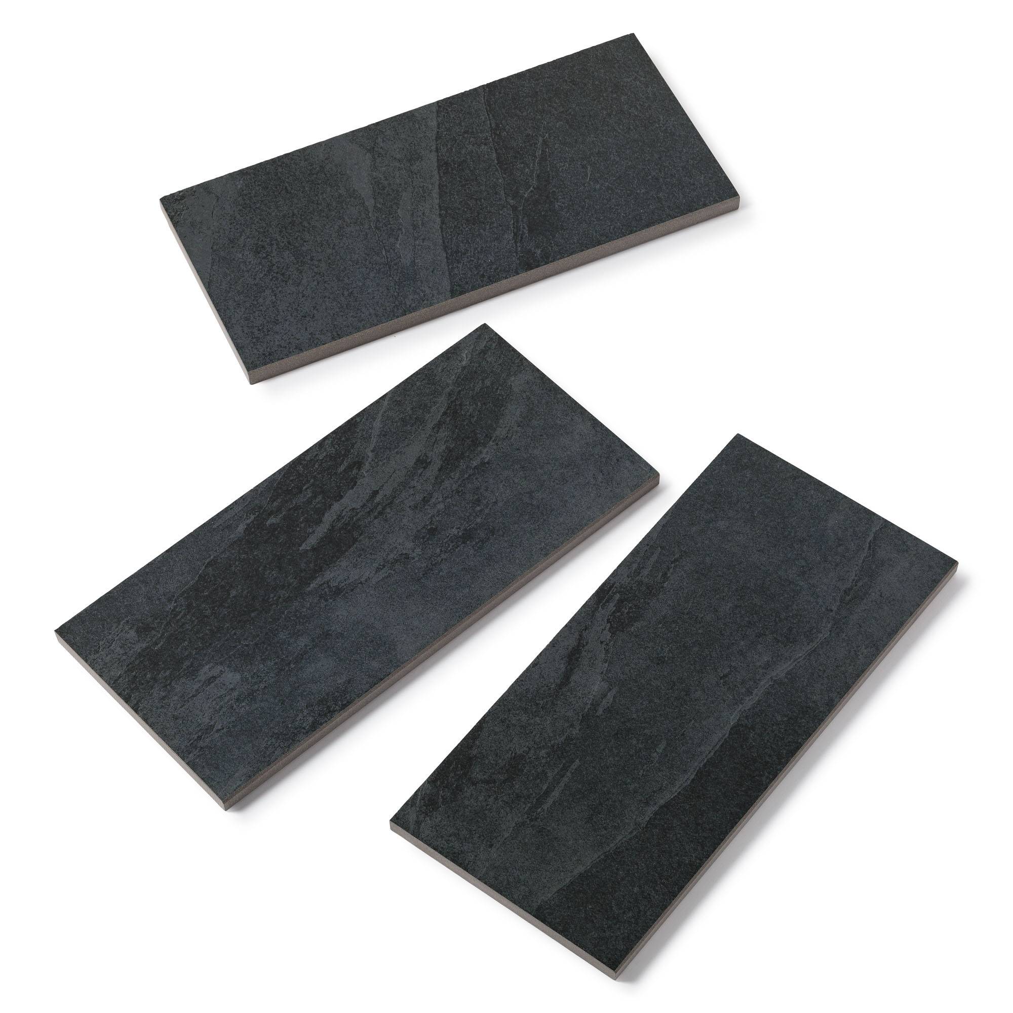 Margelle de piscine effet Ardoise Noire 60x28x2 cm Bord Droit Pietra  - RO'MA CARRELAGE - Image 4