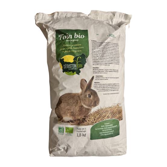 Foin bio de Normandie pour lapins et rongeurs - 100% naturel - L'Eden des Pattounes - Image 2