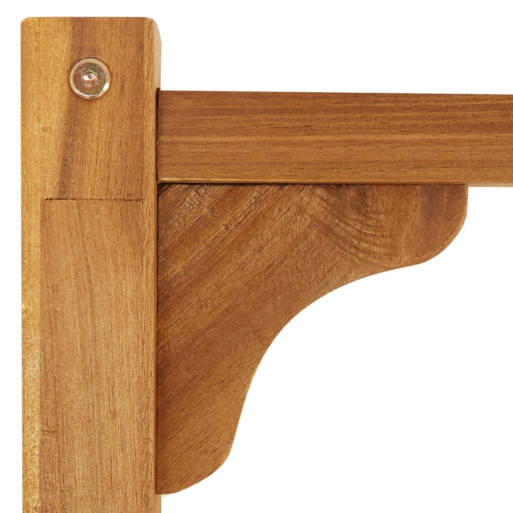 Vidaxl - Chaise longue double avec rideaux et coussins Bois d'acacia vidaXL 310319 - Imagen 4