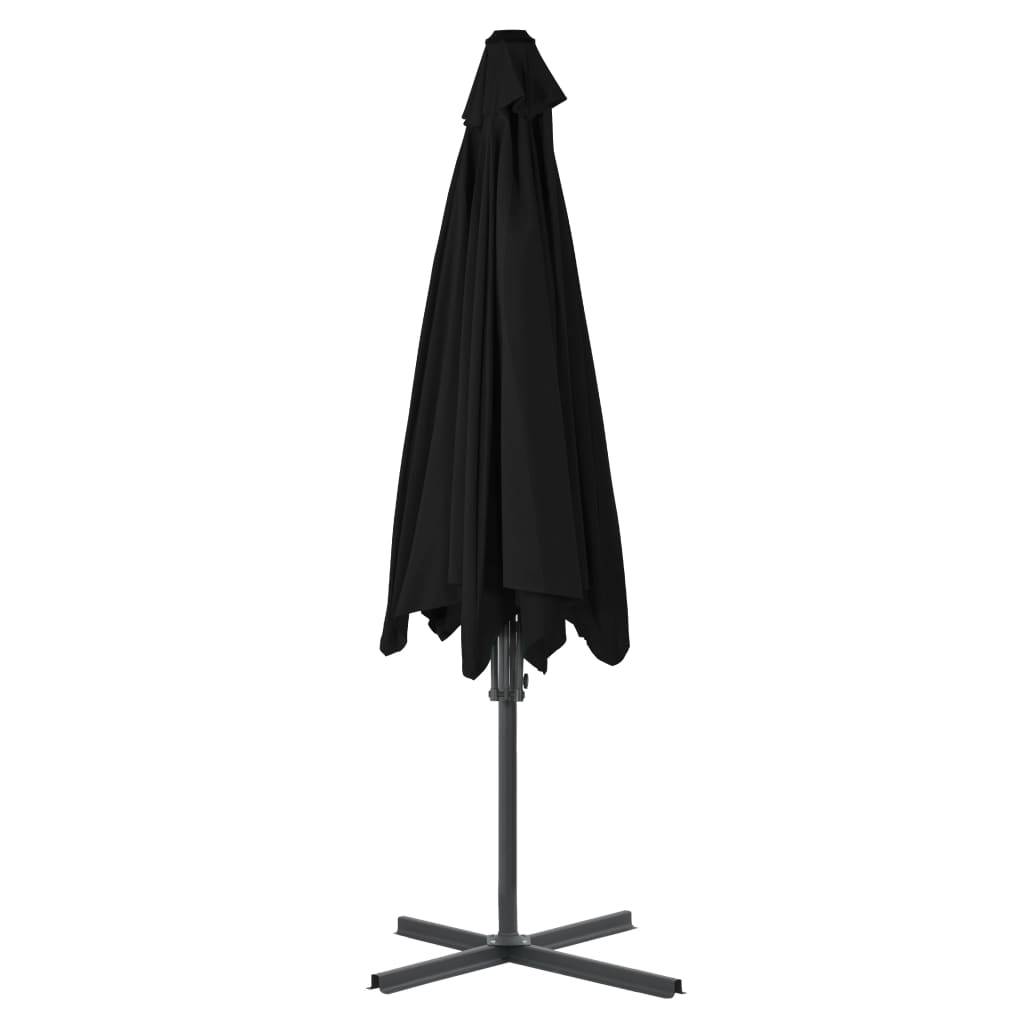 Helloshop26 - Parasol d'extérieur avec mât en acier 300 x 230 cm noir - Imagen 4