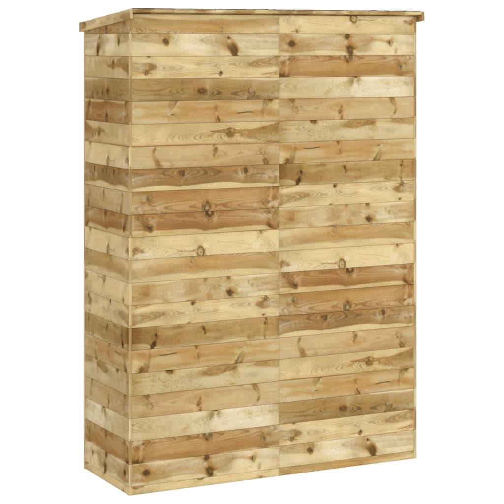 Helloshop26 - Abri de jardin cabane cabanon maison de stockage remise extérieur hangar outils robuste 123 x 45 x 171 cm Bois de pin imprégné marron - Imagen 5