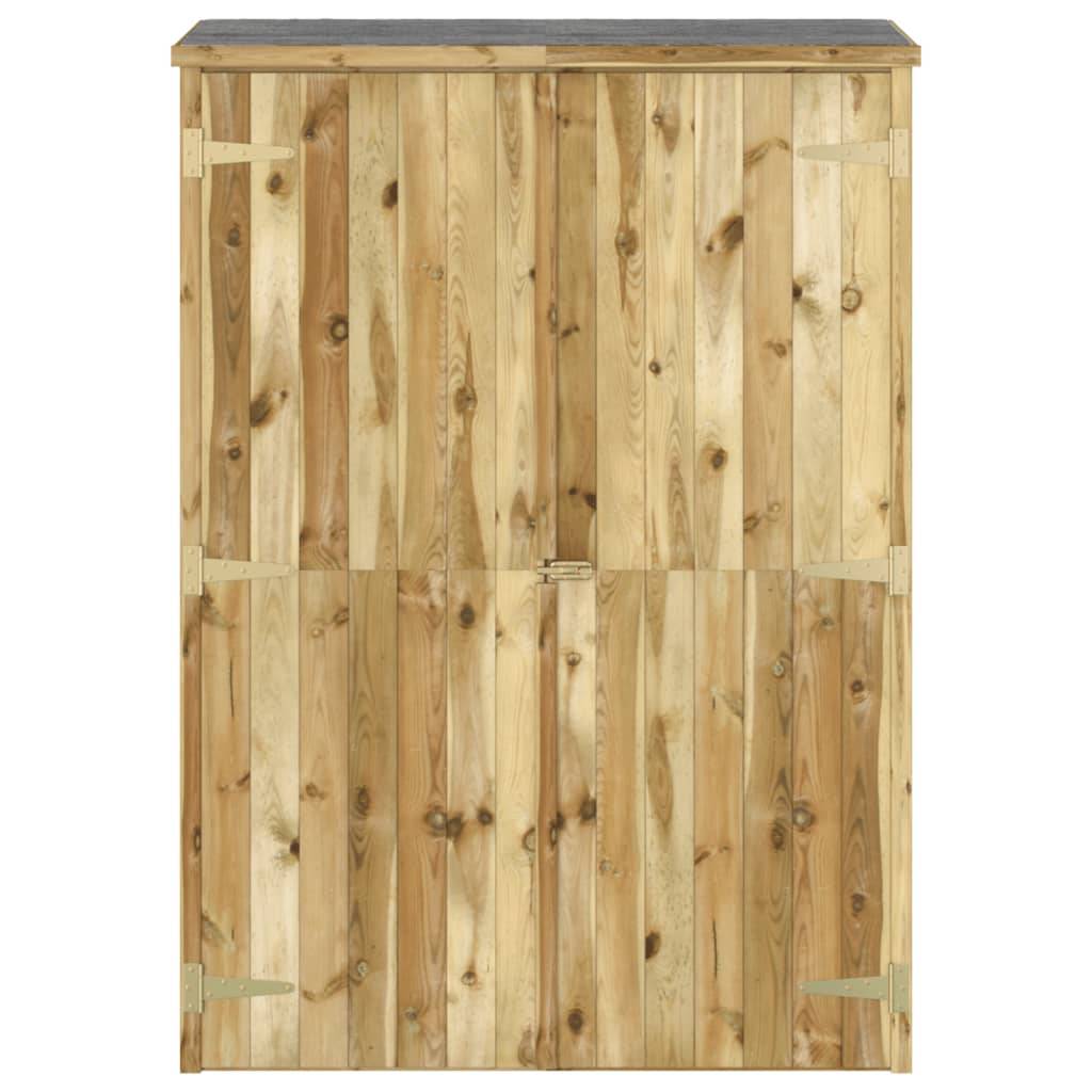 Helloshop26 - Abri de jardin cabane cabanon maison de stockage remise extérieur hangar outils robuste 123 x 45 x 171 cm Bois de pin imprégné marron - Imagen 2