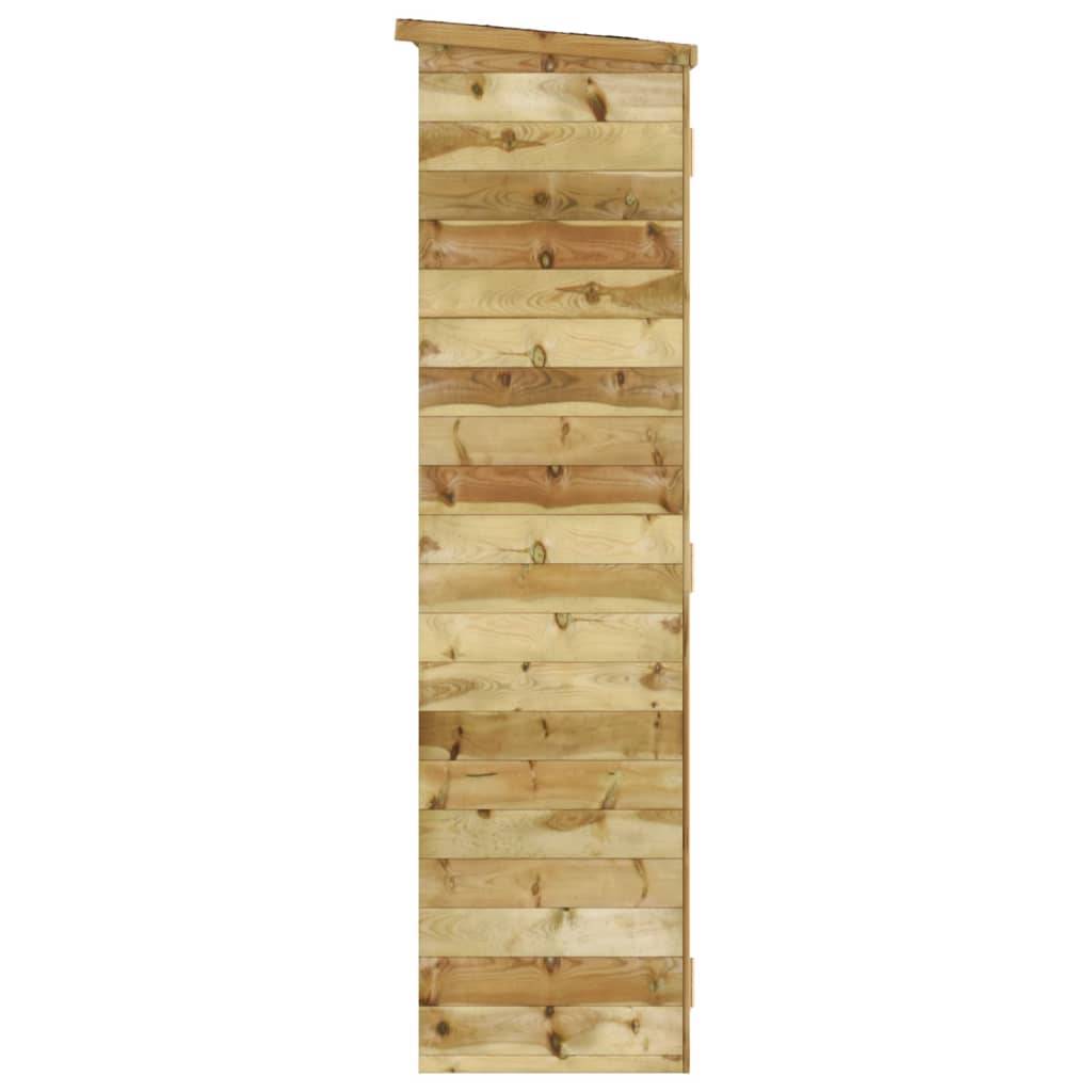Helloshop26 - Abri de jardin cabane cabanon maison de stockage remise extérieur hangar outils robuste 123 x 45 x 171 cm Bois de pin imprégné marron - Imagen 4