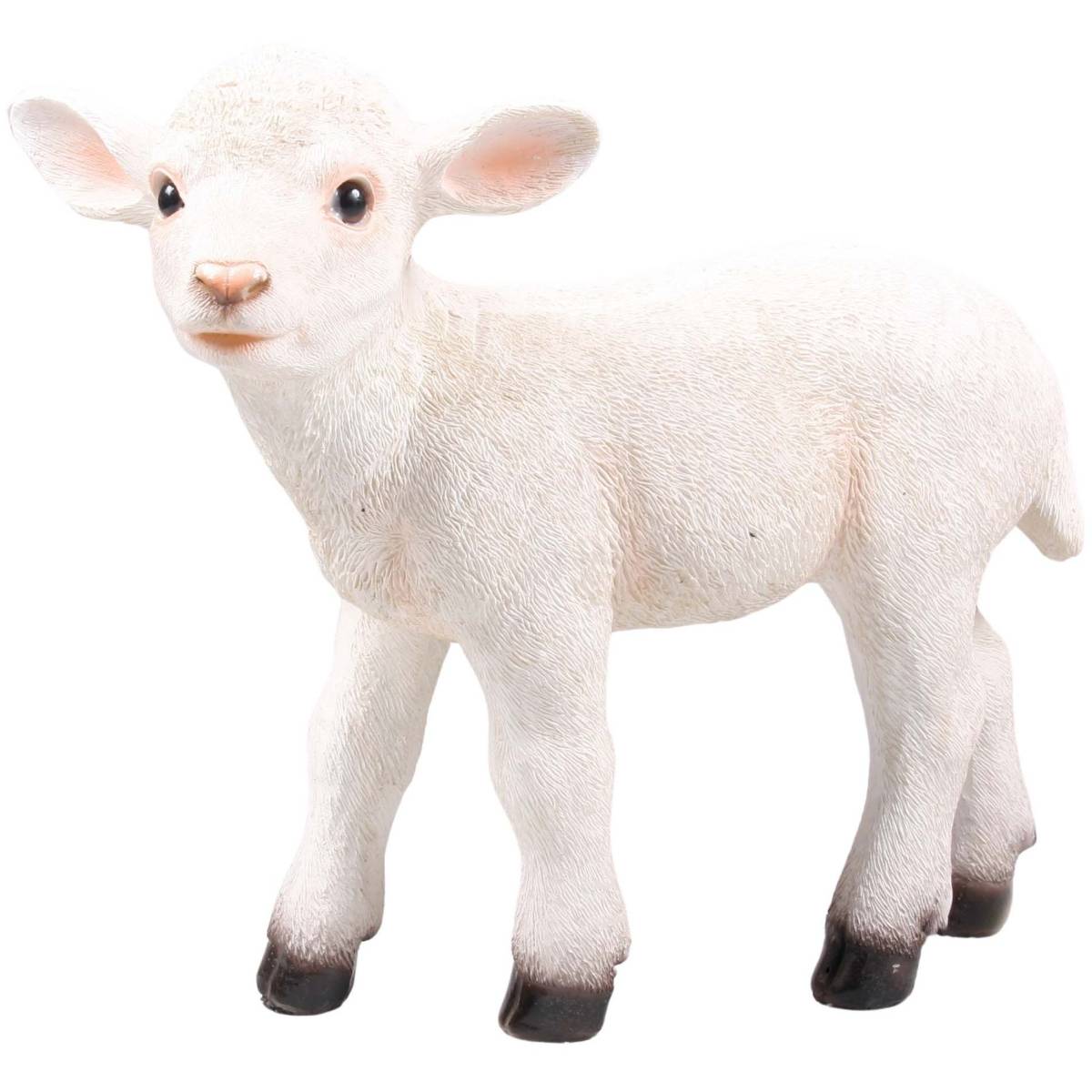 Farmwood Animals - Agneau blanc en résine Debout - 35 x 13,5 x 31 cm - Imagen 1