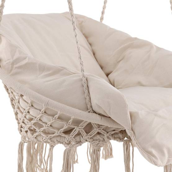 Paris Prix - Fauteuil Suspendu "Hamtic" 90cm Blanc - Image 3