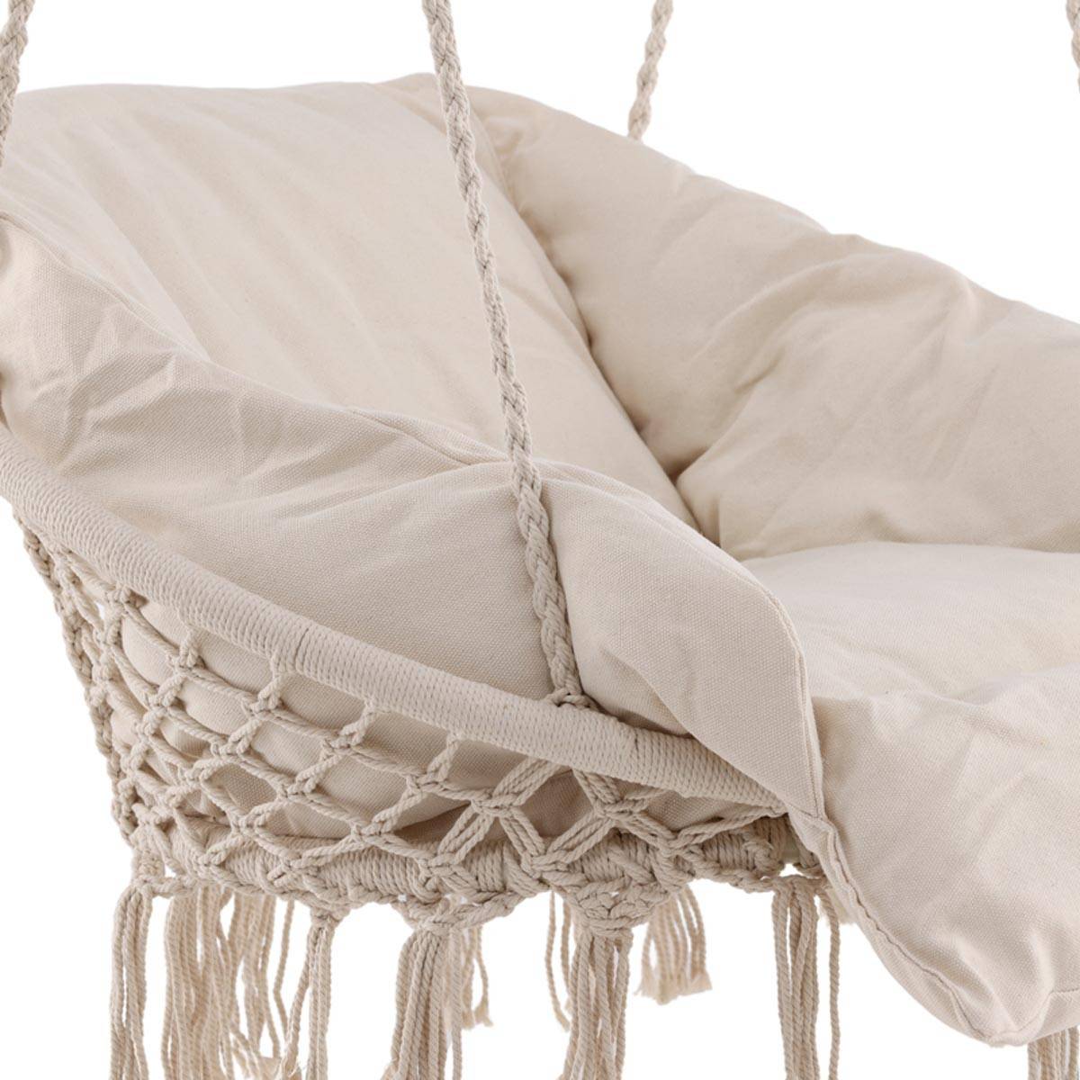 Paris Prix - Fauteuil Suspendu "Hamtic" 90cm Blanc - Image 3