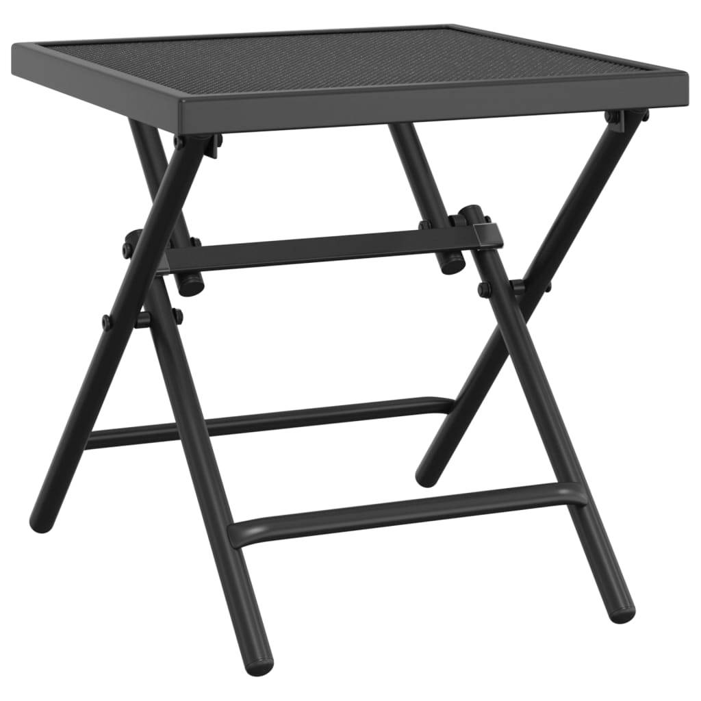ComfortXL - Table d'Appoint Pliante Carrée 38cm en Acier Maille Anthracite, Parfaite pour Balcon ou comme Bout de Canapé – ComfortXL Outdoor Living - Image 2