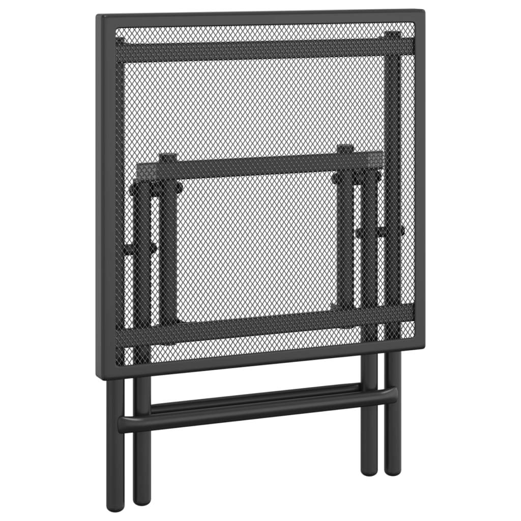 ComfortXL - Table d'Appoint Pliante Carrée 38cm en Acier Maille Anthracite, Parfaite pour Balcon ou comme Bout de Canapé – ComfortXL Outdoor Living - Image 6