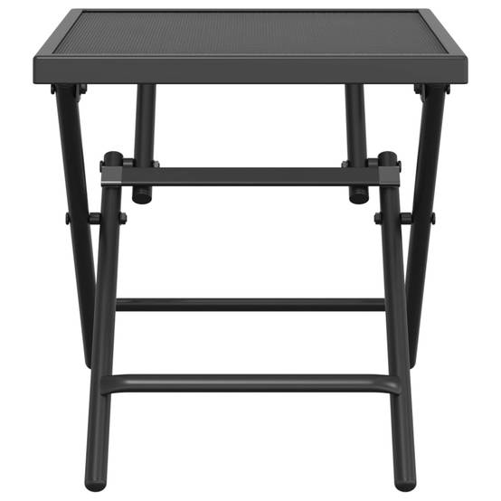ComfortXL - Table d'Appoint Pliante Carrée 38cm en Acier Maille Anthracite, Parfaite pour Balcon ou comme Bout de Canapé – ComfortXL Outdoor Living - Image 3
