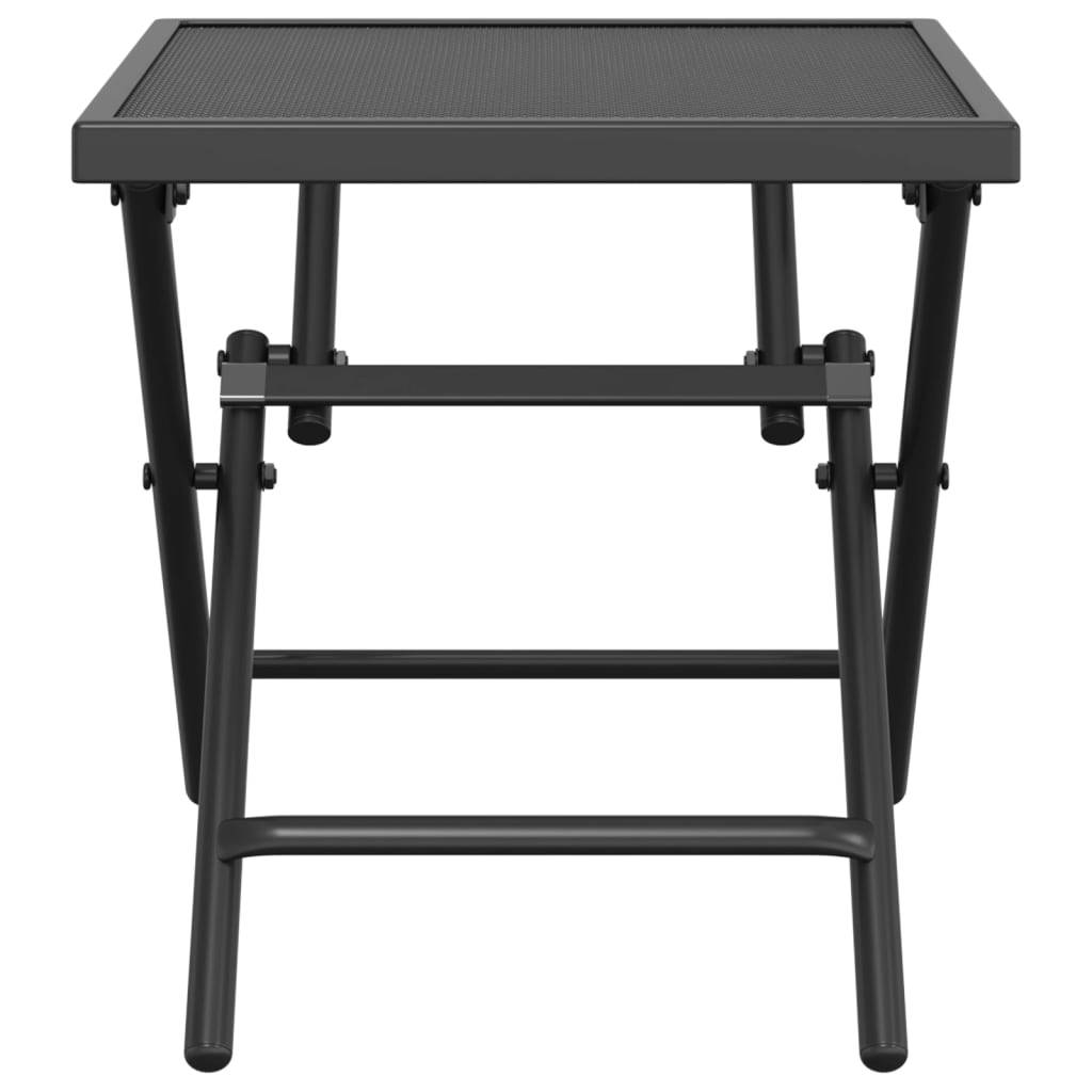 ComfortXL - Table d'Appoint Pliante Carrée 38cm en Acier Maille Anthracite, Parfaite pour Balcon ou comme Bout de Canapé – ComfortXL Outdoor Living - Image 3