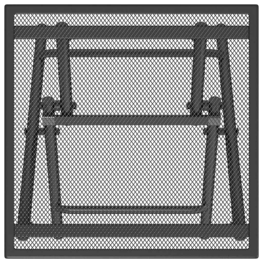 ComfortXL - Table d'Appoint Pliante Carrée 38cm en Acier Maille Anthracite, Parfaite pour Balcon ou comme Bout de Canapé – ComfortXL Outdoor Living - Image 5