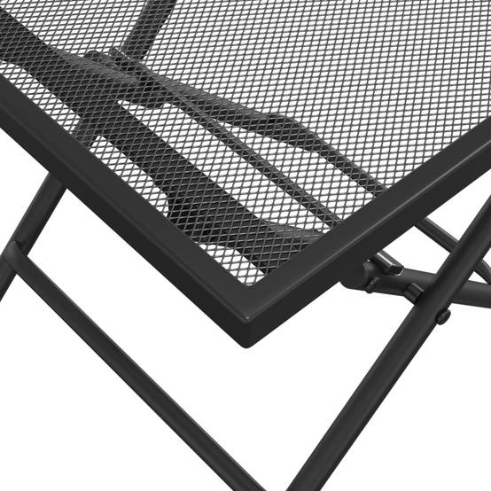 ComfortXL - Table d'Appoint Pliante Carrée 38cm en Acier Maille Anthracite, Parfaite pour Balcon ou comme Bout de Canapé – ComfortXL Outdoor Living - Image 7