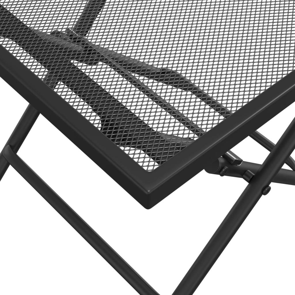 ComfortXL - Table d'Appoint Pliante Carrée 38cm en Acier Maille Anthracite, Parfaite pour Balcon ou comme Bout de Canapé – ComfortXL Outdoor Living - Image 7