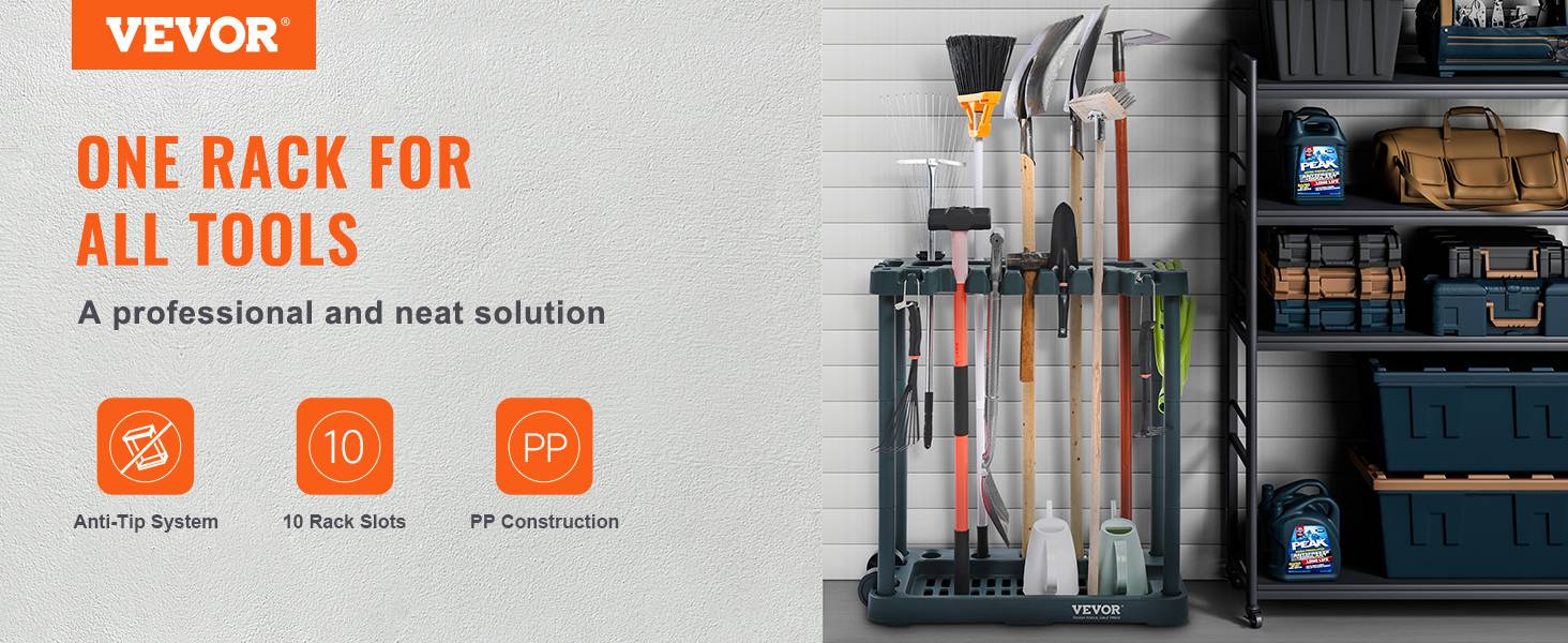 Organisateur/porte-outils De Jardin En Acier - Étagère Noire, Dimensions 17x12x29 Pouces