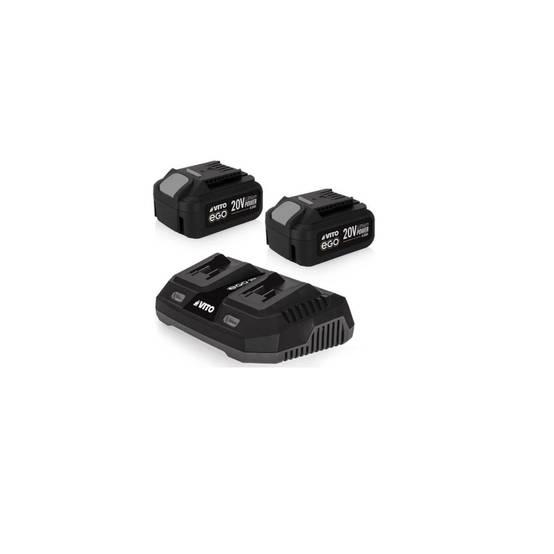 Tondeuse à gazon 40V -2 Batteries lithium 2.0Ah Chargeur Double Moteur Brushless Gazon 500m2 VITO - Imagen 2