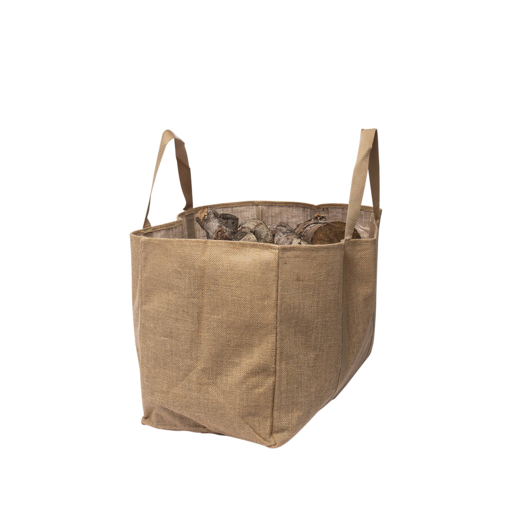 Sac porte bûches en jute naturel WERKA PRO - Image 3