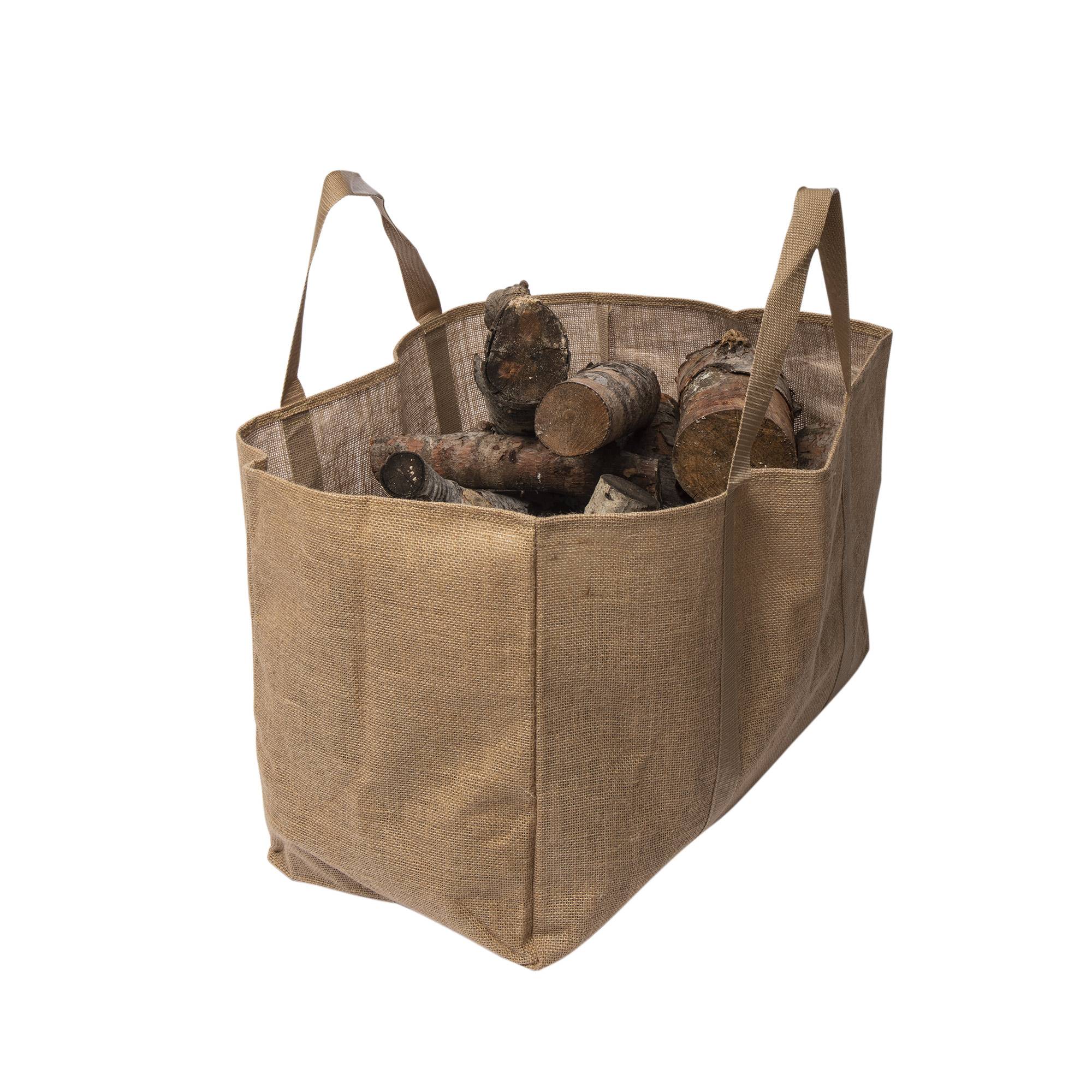 Sac porte bûches en jute naturel WERKA PRO - Image 5