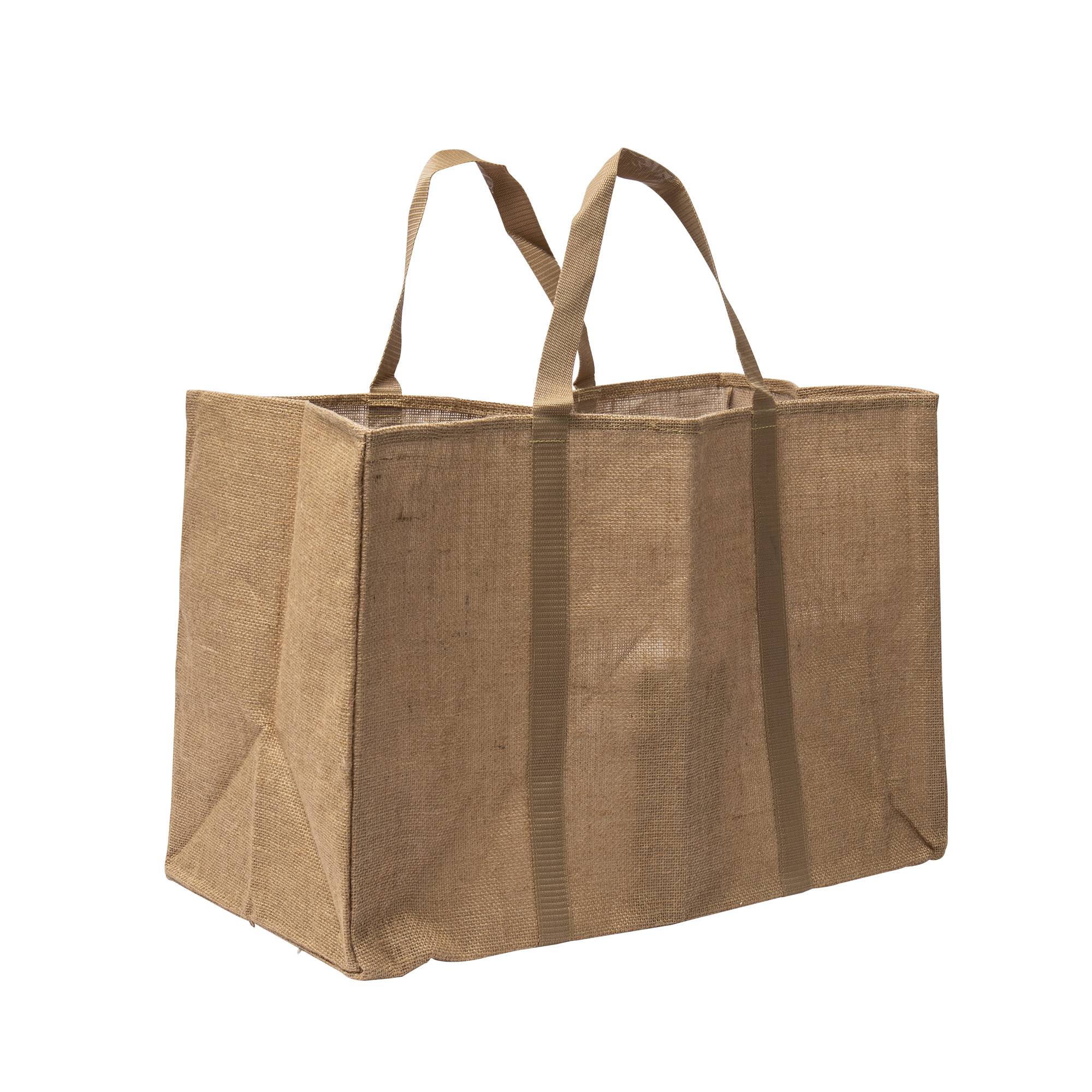 Sac porte bûches en jute naturel WERKA PRO - Image 1