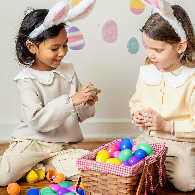 Oeufs De Pâques Pré-remplis Avec Jouets - 20 Oeufs Dorés + Marteau Pour Chasse Aux Œufs Et Paniers