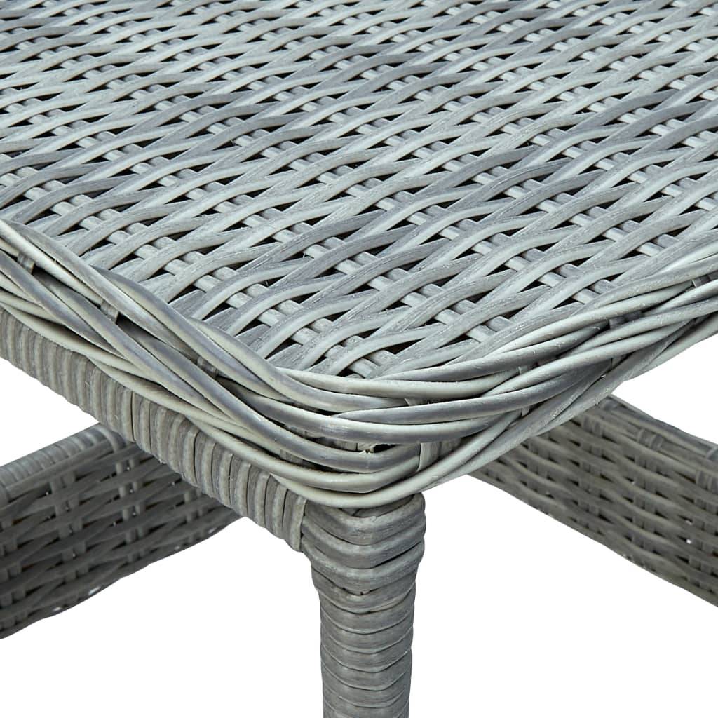 Vidaxl - Table de jardin Gris clair 45x45x46,5 cm Résine tressée vidaXL 313307 - Imagen 4
