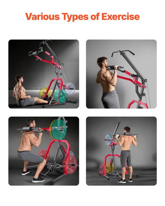 Vevor - VEVOR station de musculation à levier pour squats, tirage latéral et poulie basse 2:1, entraînement complet du corps à domicile - Image 5
