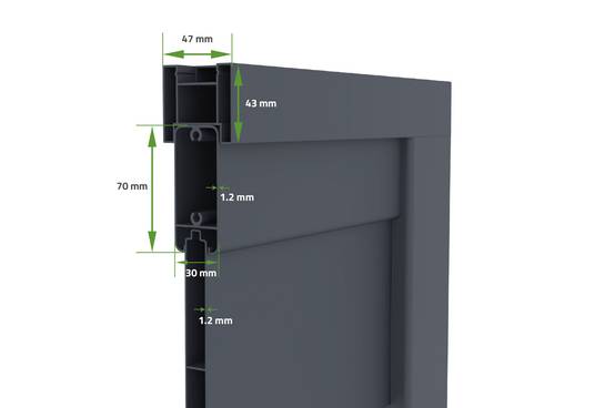Casanoov Portail coulissant 3 m VELETA H.140 cm aluminium gris - Image 5