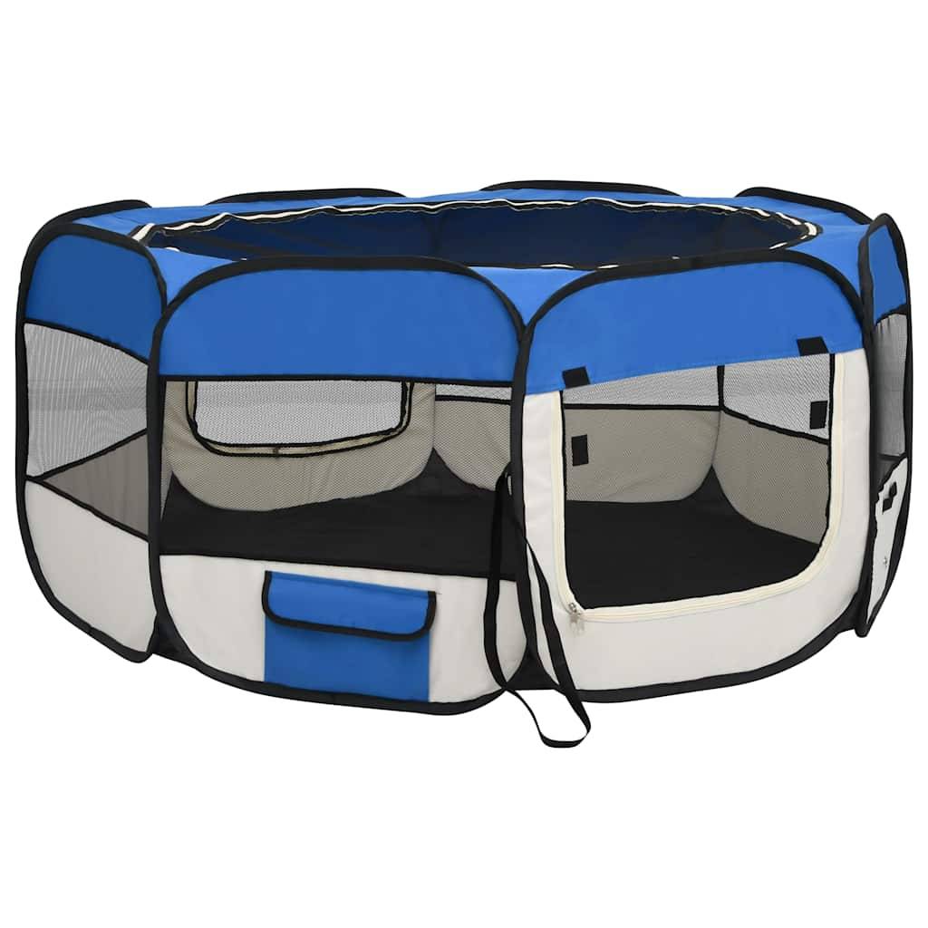 Vidaxl - Parc pliable pour chien avec sac de transport Bleu 145x145x61cm vidaXL 171016 - Image 10
